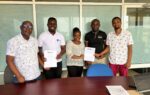 From left, Mr. Ndurya, Mr. Were, Ms. Keah, Mr. Onyiro, and Johnson Mwangangi (Gilitics Media CEO & Co-founder) Photo: Gilitics Media
